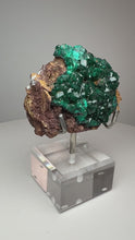 Load and play video in Gallery viewer, Dioptase Cluster from Congo • High Grade • Mineral Collector’s Specimen Showpiece
