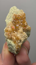Load and play video in Gallery viewer, Hessonite Garnet Cluster on Matrix – Natural Collector Specimen from Pakistan | High-Grade Orange-Red Garnet Crystals
