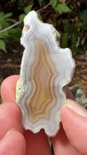 Load and play video in Gallery viewer, High-Grade Parallax Banded Laguna Agate – Soft Yellow &amp; White Banding from Mexico
