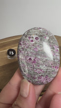 Load and play video in Gallery viewer, Ruby in Albite Palm Stone from India
