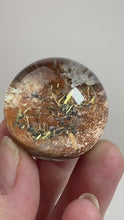 Load and play video in Gallery viewer, Garden Quartz Golden Rutile and/or Cubic Golden Pyrite Sphere • High Grade • RARE
