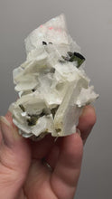 Load and play video in Gallery viewer, Dark Green Cap Stak Nala Tourmaline on Cleavelandite Matrix – Haramosh Mountains, Pakistan
