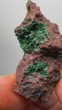 Load and play video in Gallery viewer, Brochantite Collector Mineral Specimen – Vivid Green Copper Crystals from Morocco
