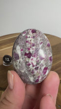 Load and play video in Gallery viewer, Ruby in Albite Palm Stone from India
