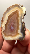 Load and play video in Gallery viewer, Polished Malawi Agate Half – High-Grade African Banded Agate Display Specimen
