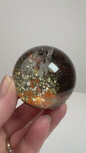 Load and play video in Gallery viewer, Garden Quartz Golden Rutile and/or Cubic Golden Pyrite Sphere • High Grade • RARE
