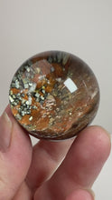 Load and play video in Gallery viewer, Garden Quartz Golden Rutile and/or Cubic Golden Pyrite Sphere • High Grade • RARE
