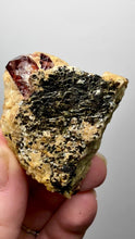 Load and play video in Gallery viewer, Naturally Faceted Zircon Crystal on Pegmatite–Biotite Matrix • Pakistan Mineral Specimen
