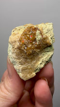 Load and play video in Gallery viewer, Hessonite Garnet Cluster on Matrix – Natural Collector Specimen from Pakistan | High-Grade Orange-Red Garnet Crystals
