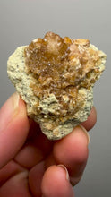 Load and play video in Gallery viewer, Hessonite Garnet Cluster on Matrix – Natural Collector Specimen from Pakistan | High-Grade Orange-Red Garnet Crystals
