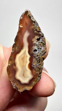 Load and play video in Gallery viewer, Polished Malawi Agate Half – African Banded Agate Display Specimen
