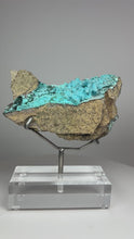 Load and play video in Gallery viewer, Chrysocolla Druzy Botryoidal Stalactites Pseudomorph after Malachite on Matrix from Congo • Fine Mineral Collector’s Showpiece
