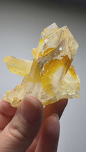 Load and play video in Gallery viewer, High Grade Golden Iron-Stained Himalayan Quartz Cluster | Rare Pakistan Mineral Specimen | Collector Display Crystal
