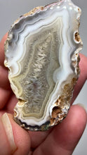 Load and play video in Gallery viewer, Polished Malawi Agate Half – High-Grade African Banded Agate Display Specimen
