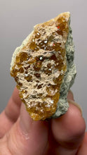 Load and play video in Gallery viewer, Hessonite Garnet Cluster on Matrix – Natural Collector Specimen from Pakistan | High-Grade Orange-Red Garnet Crystals
