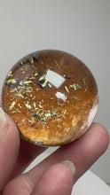 Load and play video in Gallery viewer, Garden Quartz Golden Rutile and/or Cubic Golden Pyrite Sphere • High Grade • RARE
