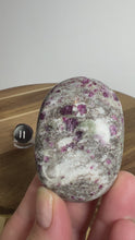 Load and play video in Gallery viewer, Ruby in Albite Palm Stone from India
