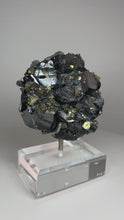 Load and play video in Gallery viewer, Cubic Galena, Sphalerite-Marmatite &amp; Octahedral Golden Chalcopyrite from Bulgaria • Rare High Grade • Mineral Collector’s Specimen Showpiece
