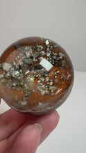 Load and play video in Gallery viewer, Garden Quartz Golden Rutile and/or Cubic Golden Pyrite Sphere • High Grade • RARE
