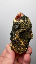 Load and play video in Gallery viewer, Naturally Faceted Zircon Crystal on Pegmatite–Biotite Matrix • Pakistan Mineral Specimen
