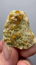Load and play video in Gallery viewer, Hessonite Garnet Cluster on Matrix – Natural Collector Specimen from Pakistan | High-Grade Orange-Red Garnet Crystals
