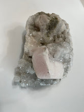 Load image into Gallery viewer, FINE MINERAL | Hexagonal Pink Calcite with Druzy Quartz | Hubei Province, China
